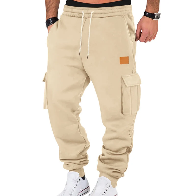 Herren Cargo-Jogginghose mit Seitentaschen und elastischem Bund