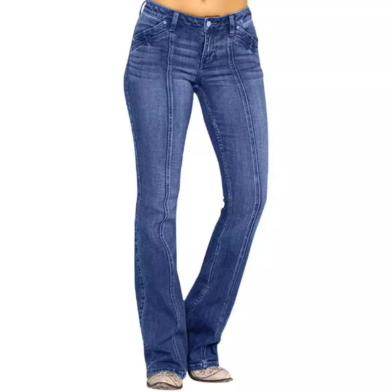 Damen Bootcut Jeans mit Stretch und elegantem Schnitt - Arvani