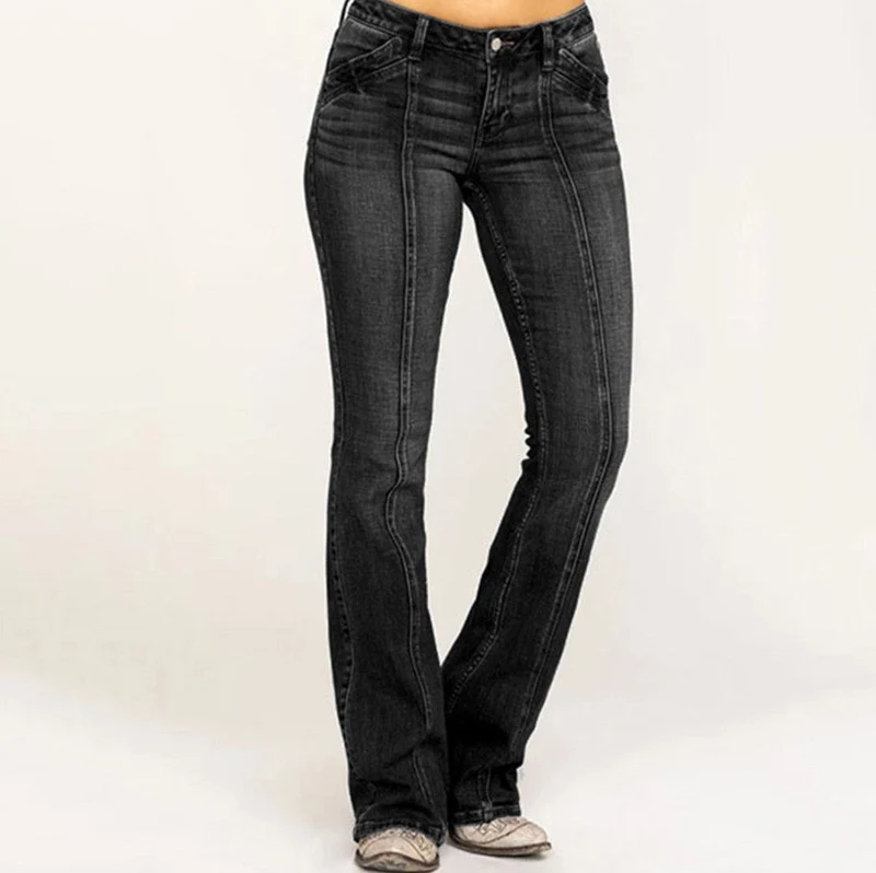 Damen Bootcut Jeans mit Stretch und elegantem Schnitt - Arvani