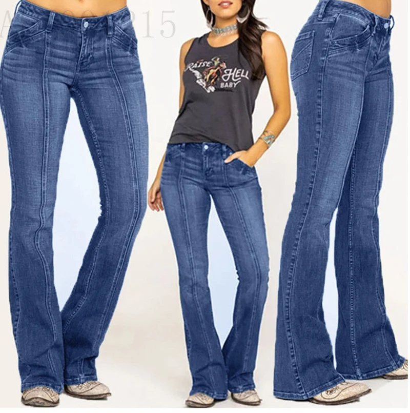 Damen Bootcut Jeans mit Stretch und elegantem Schnitt - Arvani