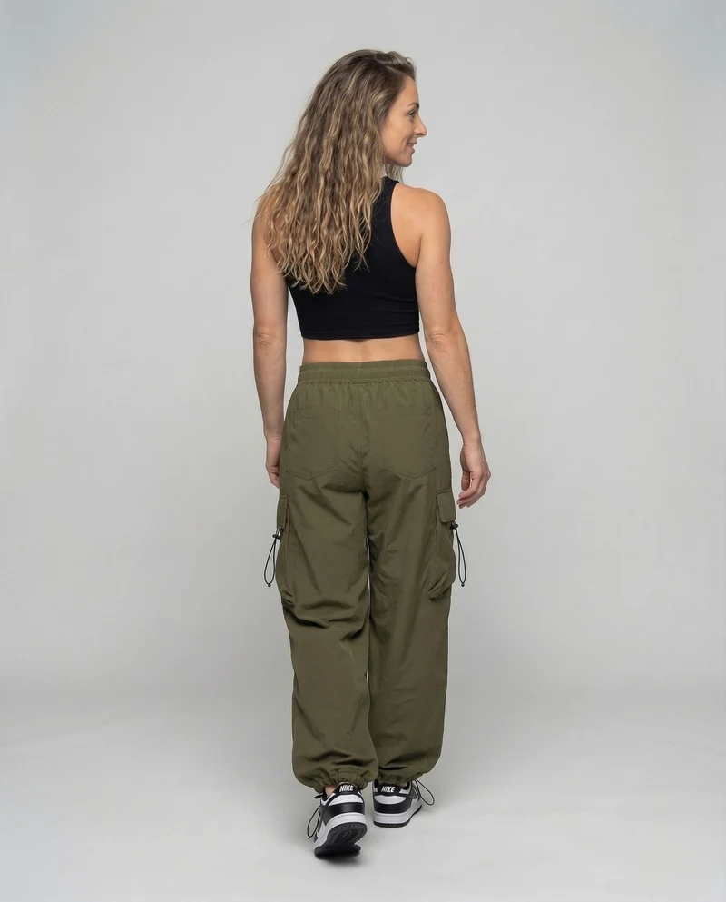 Damen Überbreite Cargohose Kordelzugbund - Vittorelli