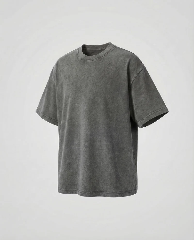 Unisex T-Shirt Used-Waschung Rundhals - Vittorelli
