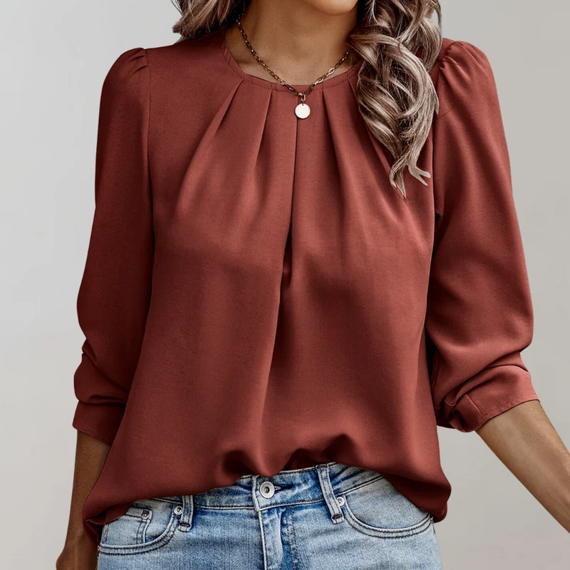 Gepflegte Satin-Bluse für Damen - Arvani