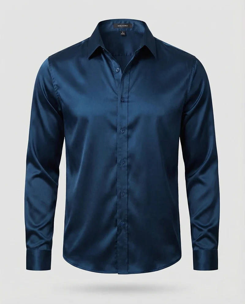 Satin Abendhemd Mit Haifischkragen Herren - Vittorelli