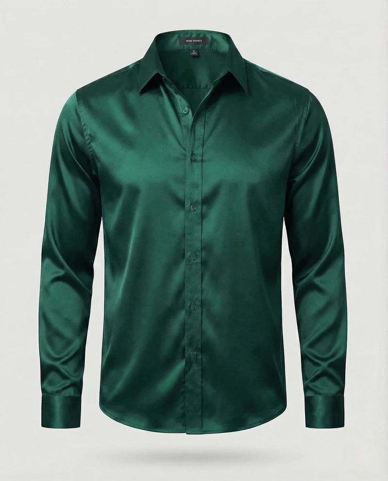 Satin Abendhemd Mit Haifischkragen Herren - Vittorelli