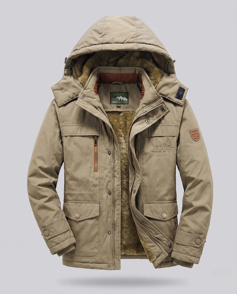 Herren Arctic-Comfort Parka mit voll gefüttertem Kunstfell und multifunktionalen Taschen Nord Taschen