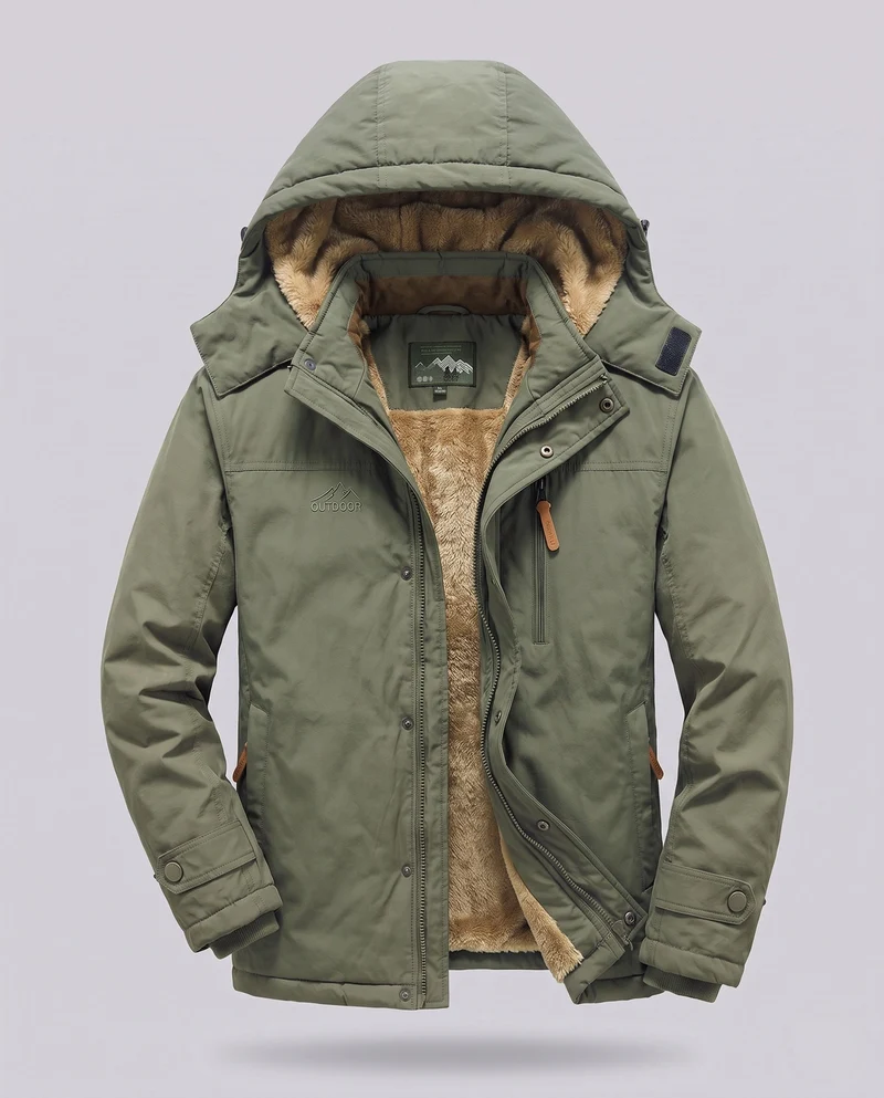 Herren Arctic-Comfort Parka mit voll gefüttertem Kunstfell und multifunktionalen Taschen Nord Taschen