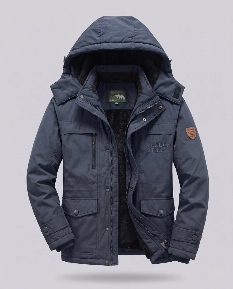 Herren Arctic-Comfort Parka mit voll gefüttertem Kunstfell und multifunktionalen Taschen Nord Taschen