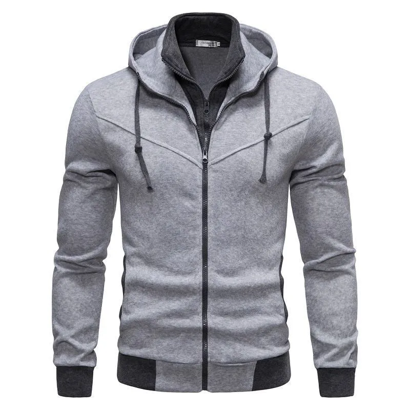 Herren sportliche Kapuzenjacke mit modernem Schnitt und praktischen Reißverschlusstaschen