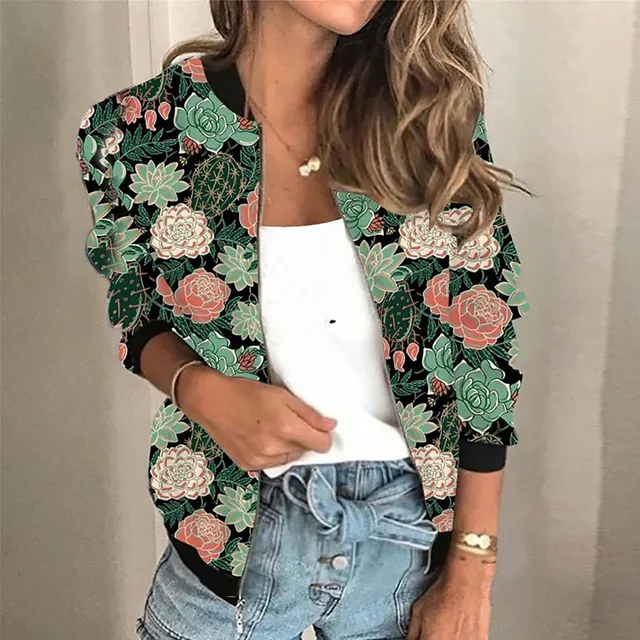 Bedruckte Zip-up-Jacke - Arvani
