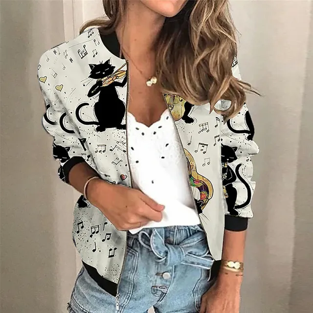 Bedruckte Zip-up-Jacke - Arvani