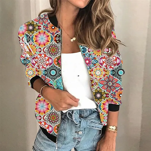 Bedruckte Zip-up-Jacke - Arvani