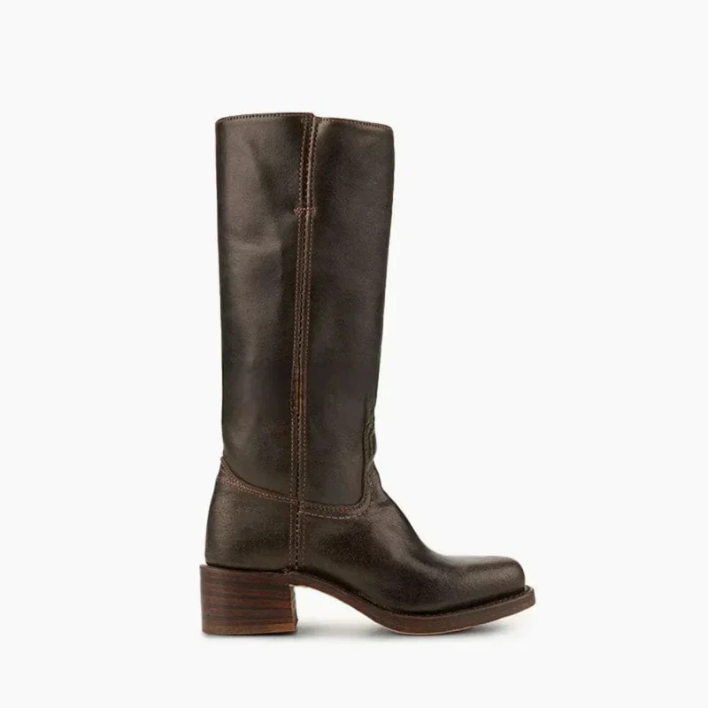 Klassische Damenstiefel Mit Blockabsatz Für Damen - Arvani