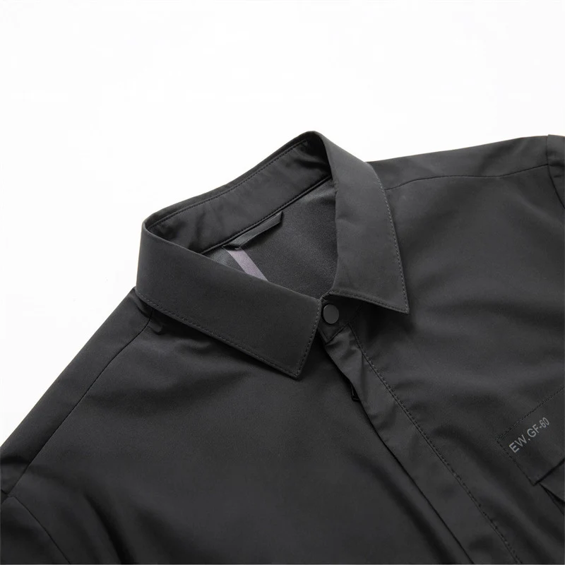 Herren Leichte Wind- und Wasserabweisende Freizeit-Zipjacke mit Hemdkragen, Brust- und Eingrifftaschen Nord Taschen
