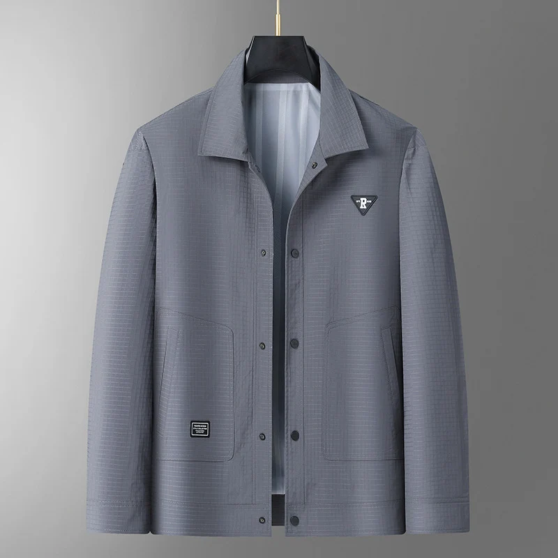 Herren Leichte technische Coachjacke mit Ripstop-Struktur, Druckknöpfen und aufgesetzten Taschen Nord Taschen