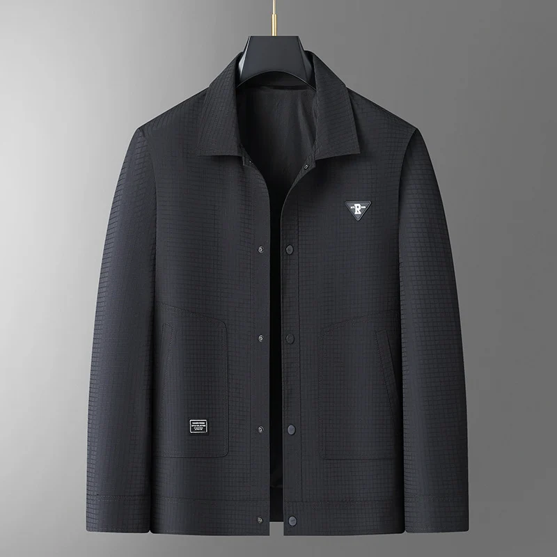 Herren Leichte technische Coachjacke mit Ripstop-Struktur, Druckknöpfen und aufgesetzten Taschen Nord Taschen