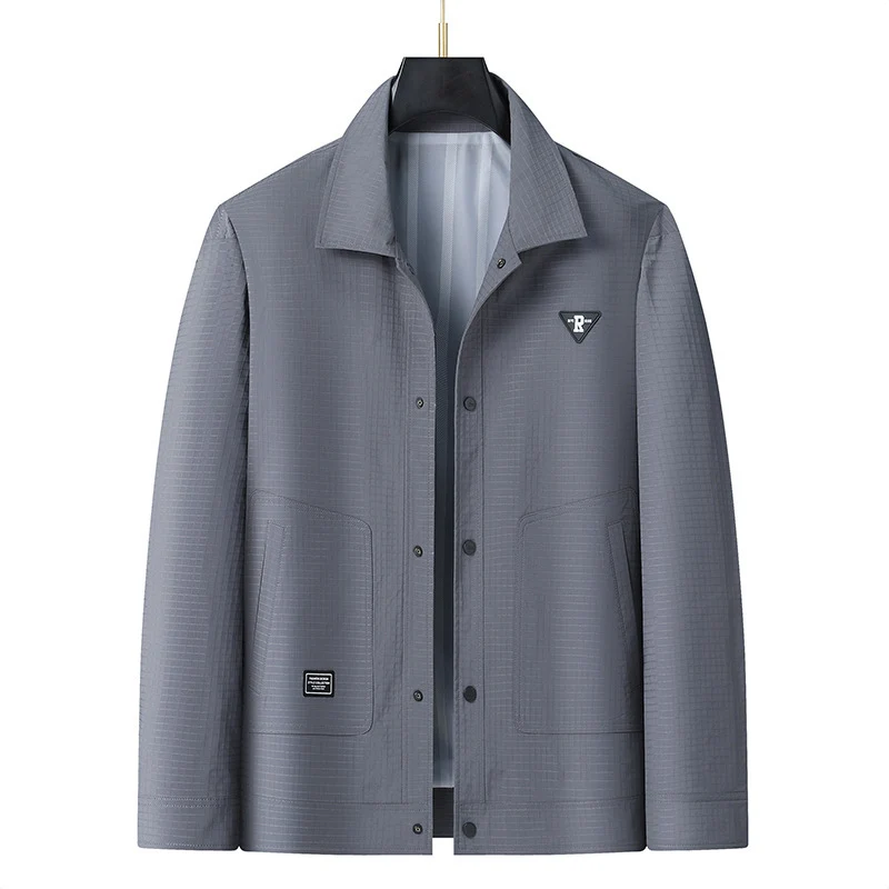 Herren Leichte technische Coachjacke mit Ripstop-Struktur, Druckknöpfen und aufgesetzten Taschen Nord Taschen