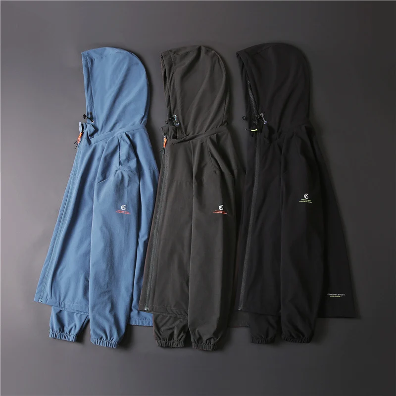 Herren Leichte Softshelljacke mit Kapuze, windabweisend und atmungsaktiv Nord Taschen