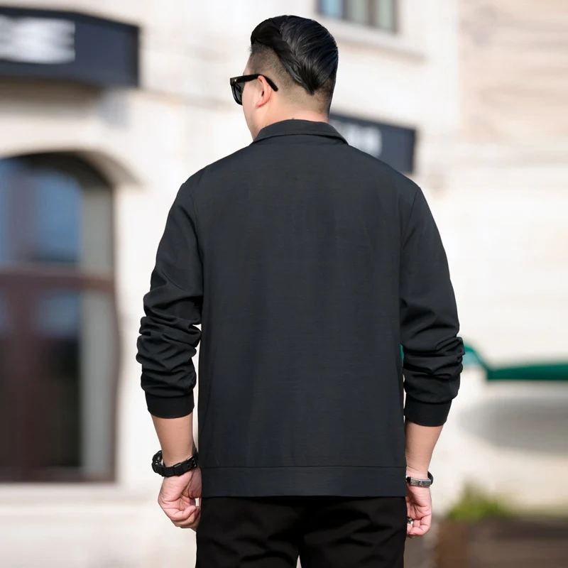 Herren Leichte Freizeitjacke mit Reißverschluss und Stehkragen Nord Taschen