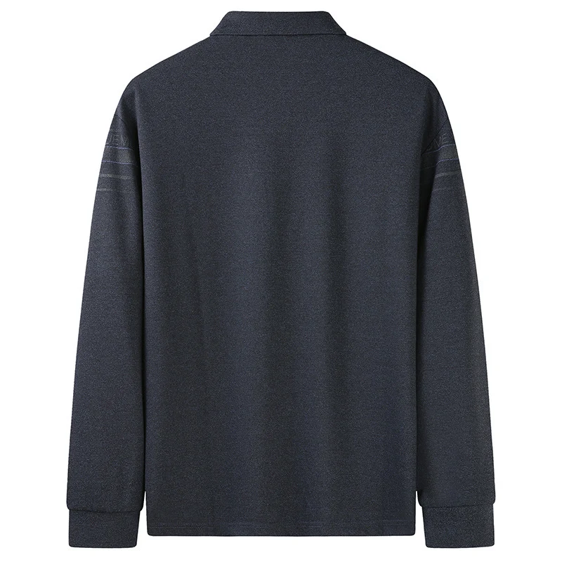 Herren Langarm-Poloshirt mit Kragen, Knopfleiste und feiner Struktur Nord Taschen