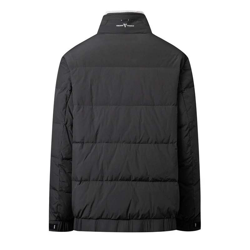 Herren Kurze Steppjacke mit hohem Kunstfellkragen, wasserabweisender Außenhülle und Thermoisolierung Nord Taschen