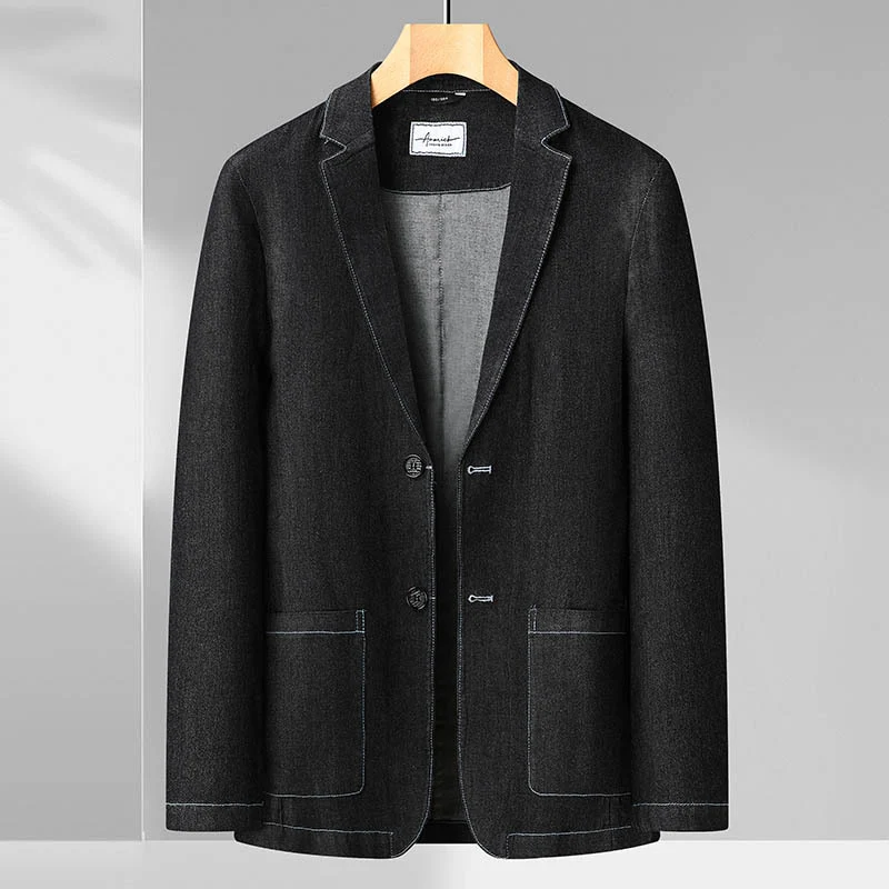 Herren Jeansblazer im Casual‑eleganten Stil mit Reverskragen und aufgesetzten Taschen Nord Taschen