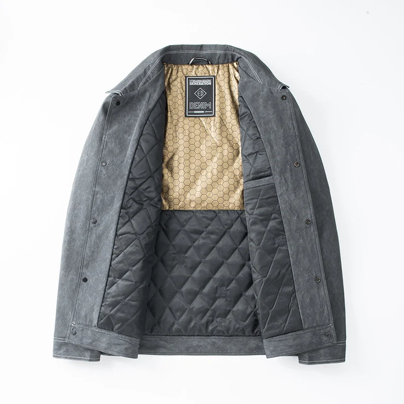 Herren Gesteppte Canvas-Arbeiterjacke mit Quilted-Innenfutter Nord Taschen