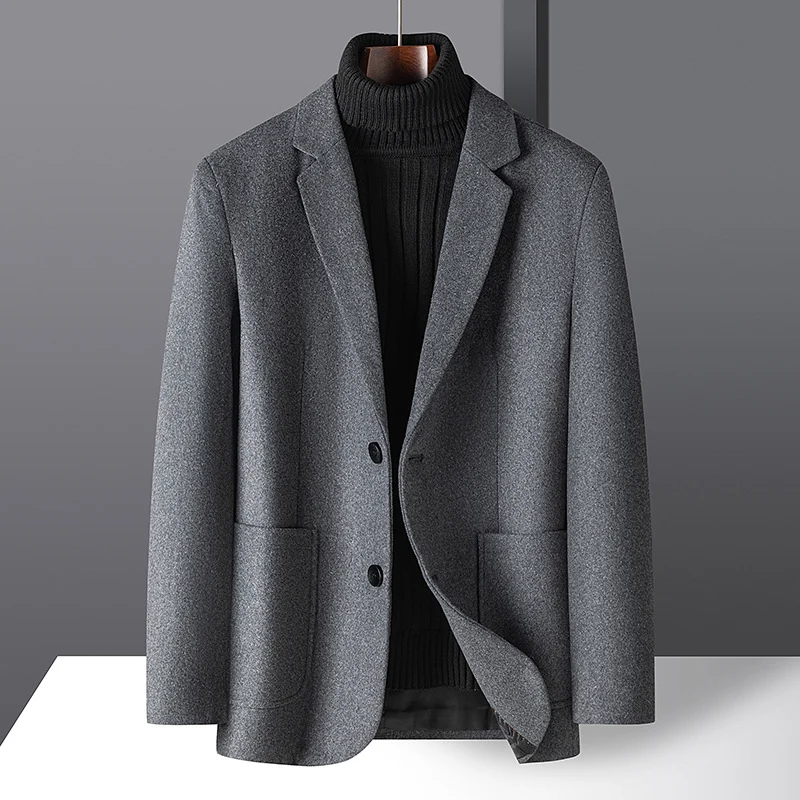 Herren Elegantes Wollmix-Sakko im Business-Casual-Stil mit taillierter Silhouette und aufgesetzten Taschen Nord Taschen