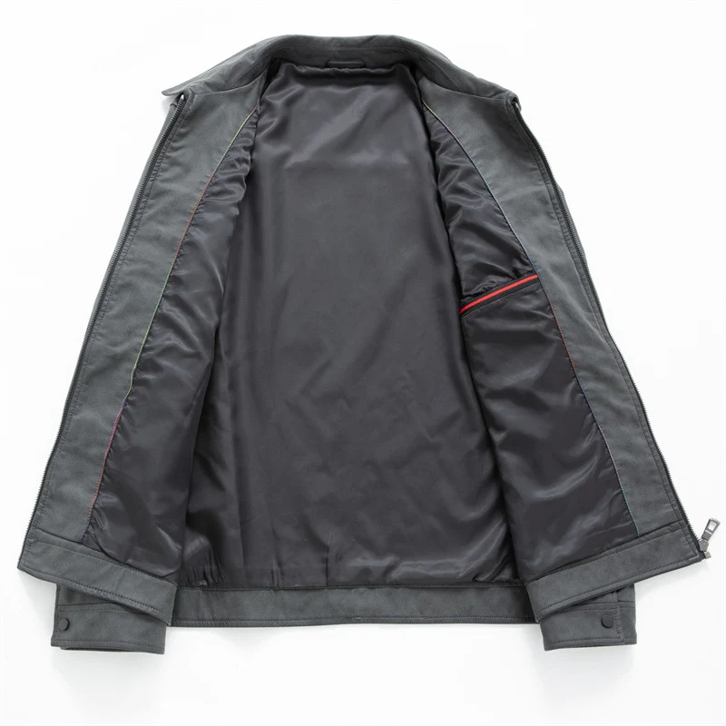 Herren Elegante Veloursleder-Übergangsjacke mit Reißverschluss und Hemdkragen Nord Taschen