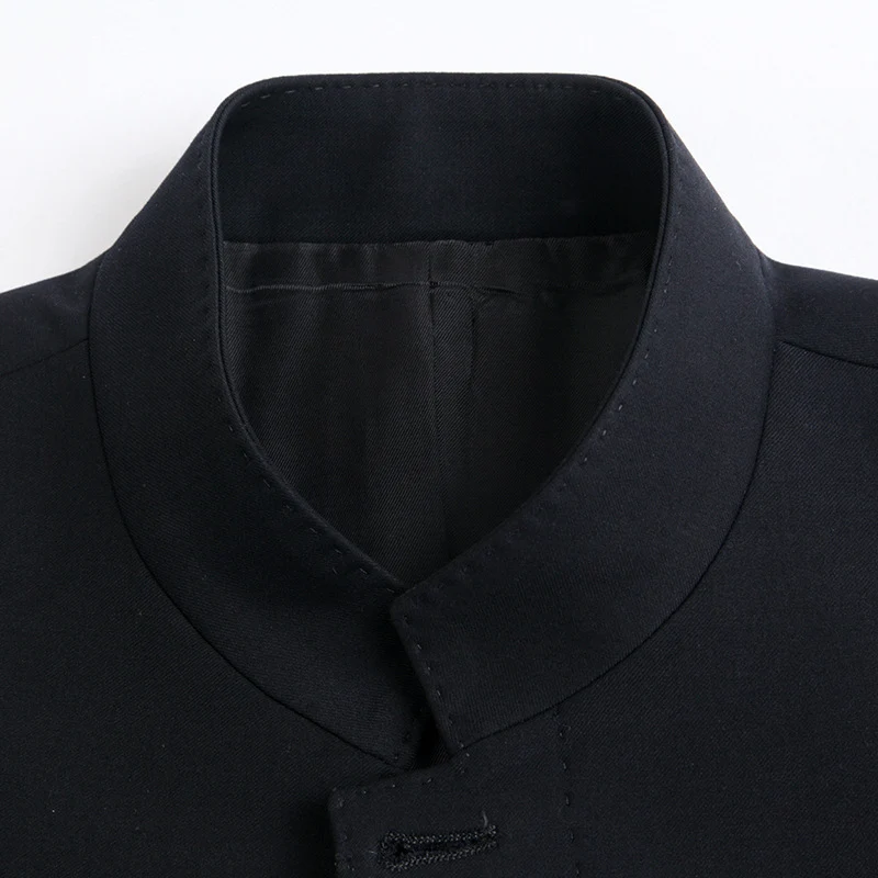 Herren Einreihiger Mantel mit Stehkragen und taillierter Silhouette Nord Taschen