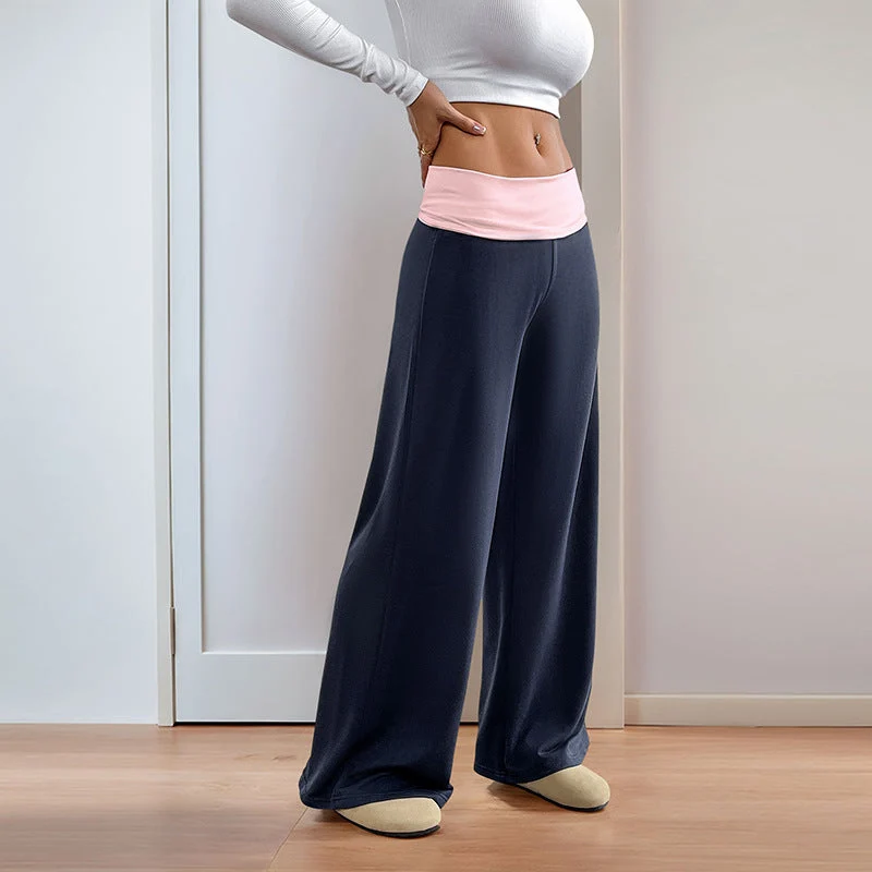 Damen Sportliche Freizeithose mit weitem Bein