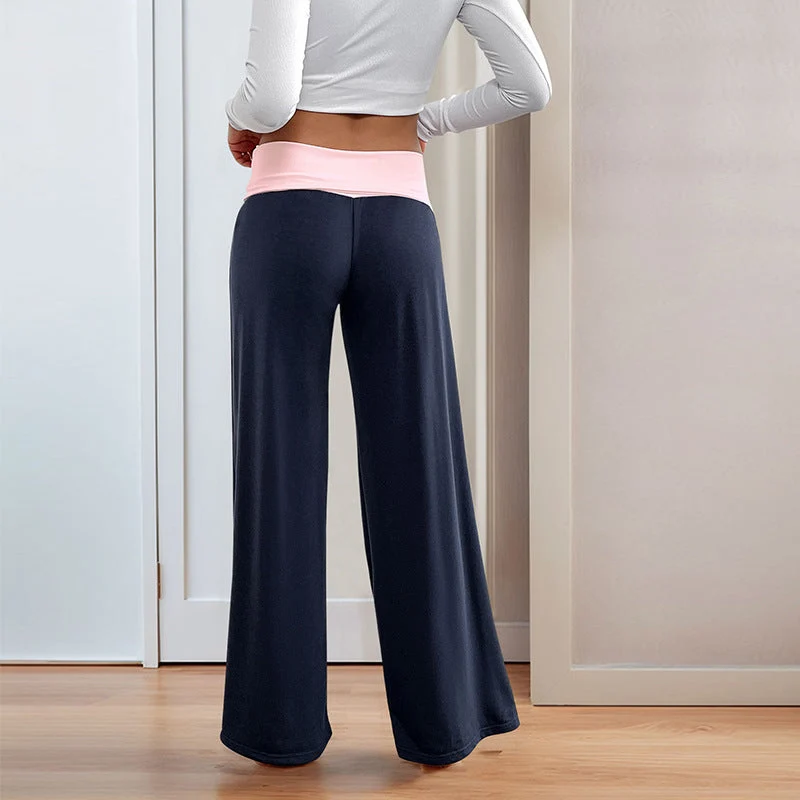 Damen Sportliche Freizeithose mit weitem Bein