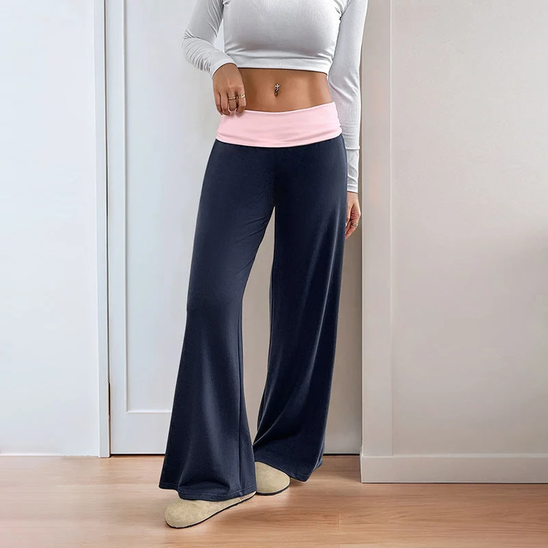 Damen Sportliche Freizeithose mit weitem Bein