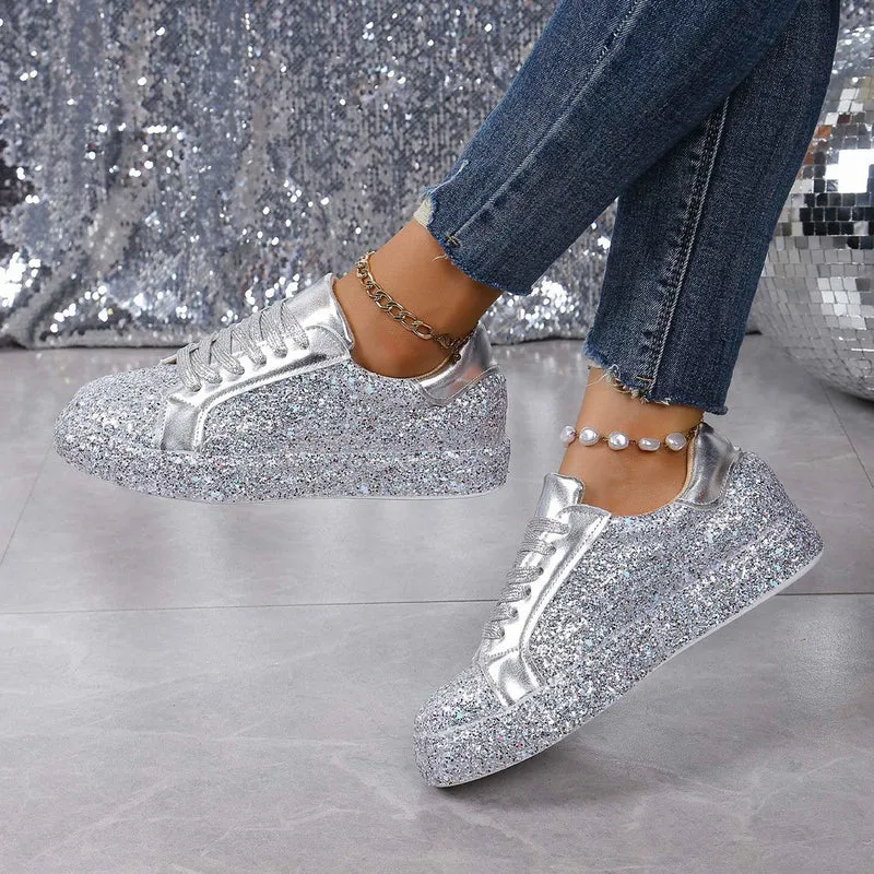 Damen Glitzernde Sneakers mit hohem Komfort und modischem Design - Vittorelli