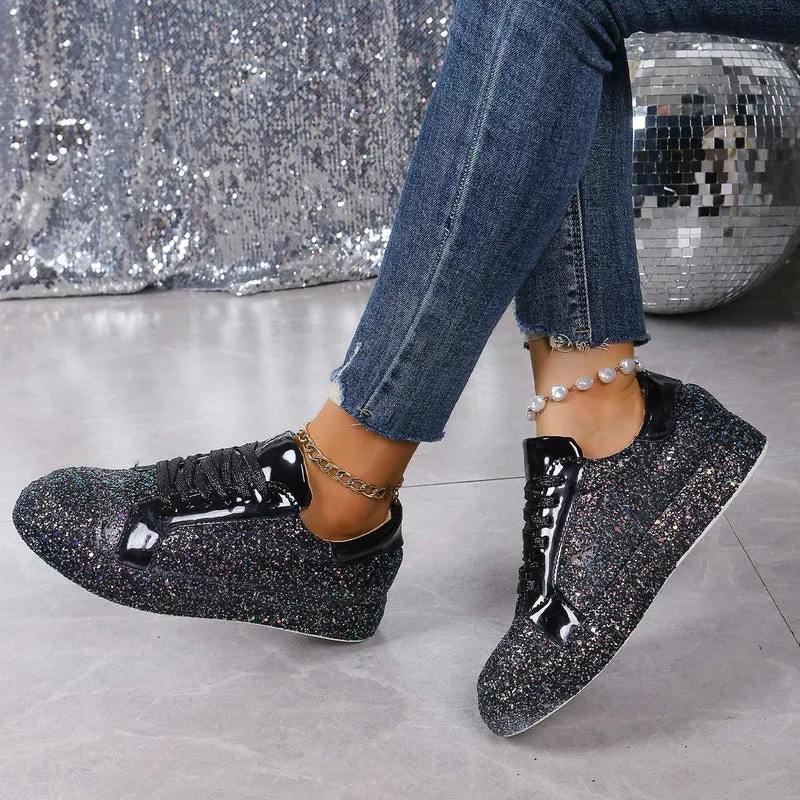 Damen Glitzernde Sneakers mit hohem Komfort und modischem Design - Vittorelli