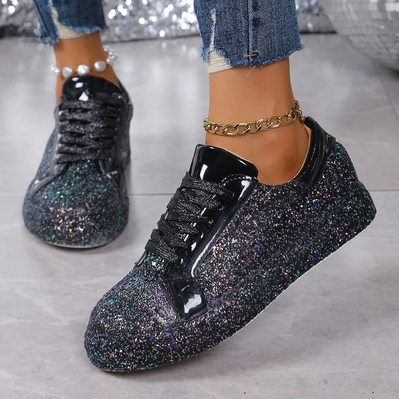 Damen Glitzernde Sneakers mit hohem Komfort und modischem Design - Vittorelli