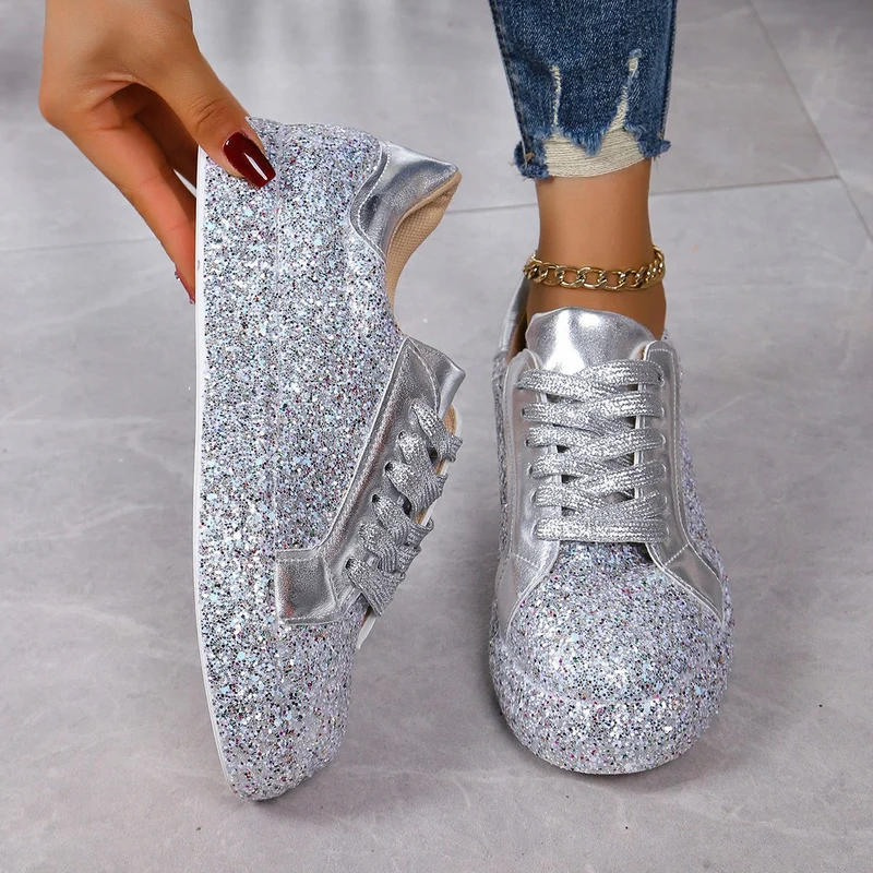 Damen Glitzernde Sneakers mit hohem Komfort und modischem Design - Vittorelli