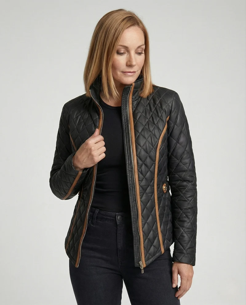 Damen Steppjacke mit Stehkragen