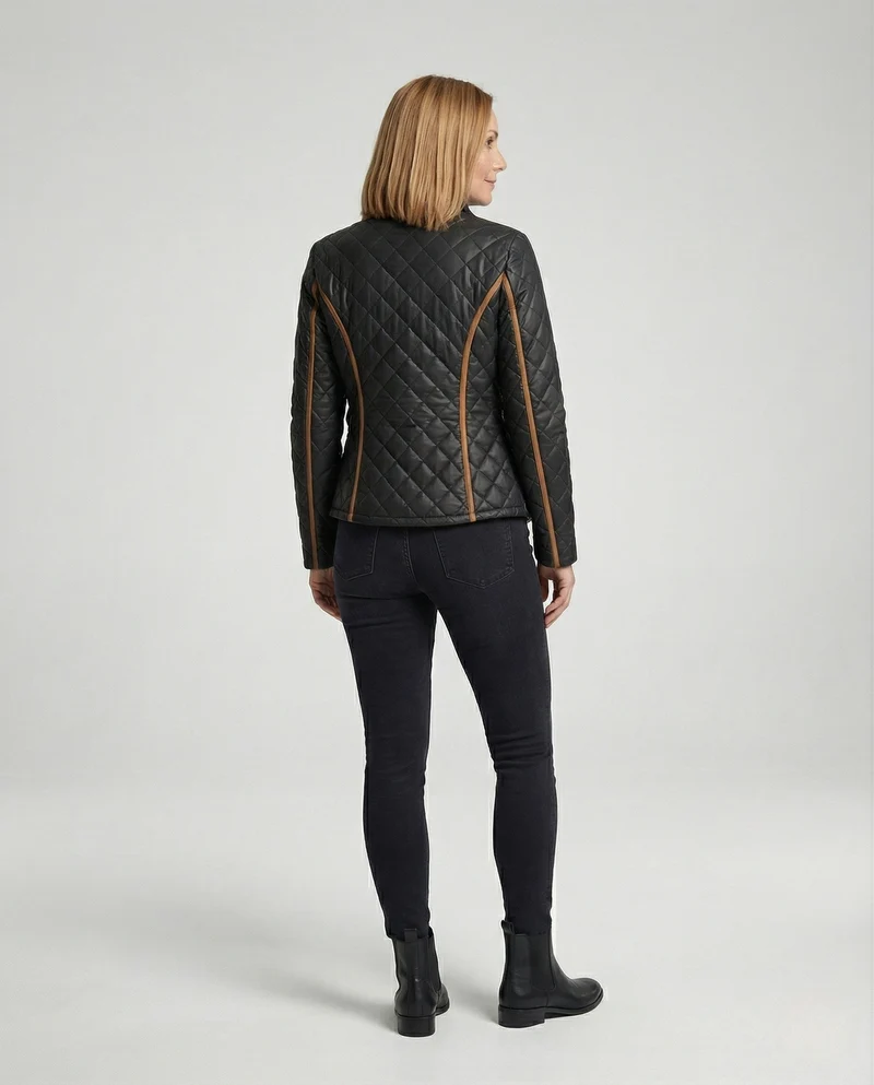 Damen Steppjacke mit Stehkragen