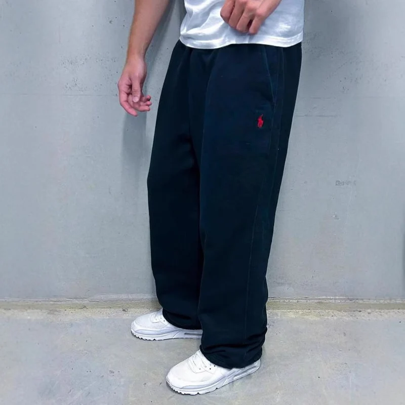 Herren Weite Baggy-Sweathose mit elastischem Bund und Sticklogo Nord Taschen