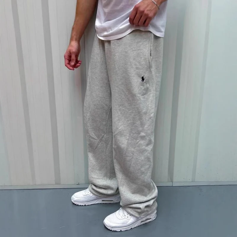 Herren Weite Baggy-Sweathose mit elastischem Bund und Sticklogo Nord Taschen