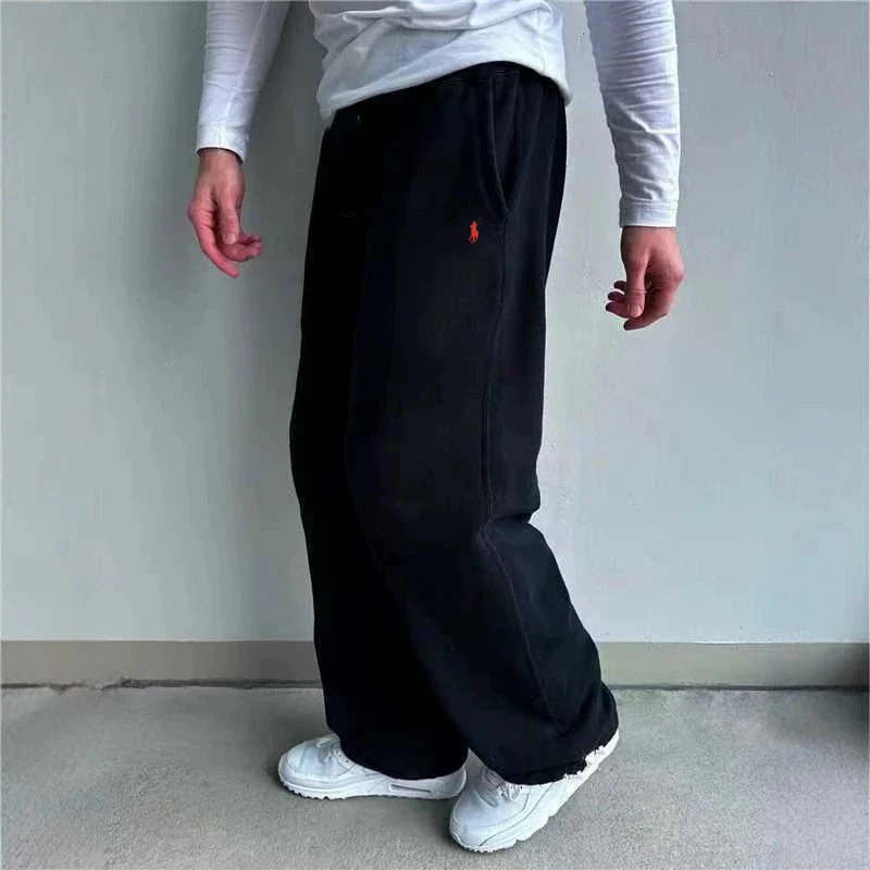 Herren Weite Baggy-Sweathose mit elastischem Bund und Sticklogo Nord Taschen