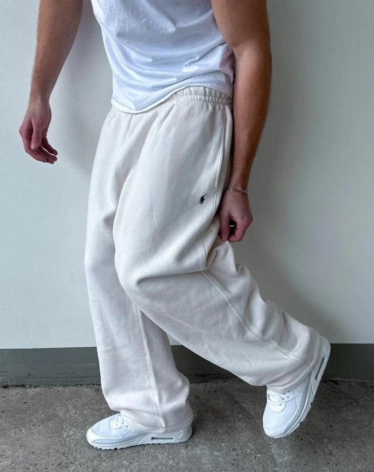 Herren Weite Baggy-Sweathose mit elastischem Bund und Sticklogo Nord Taschen