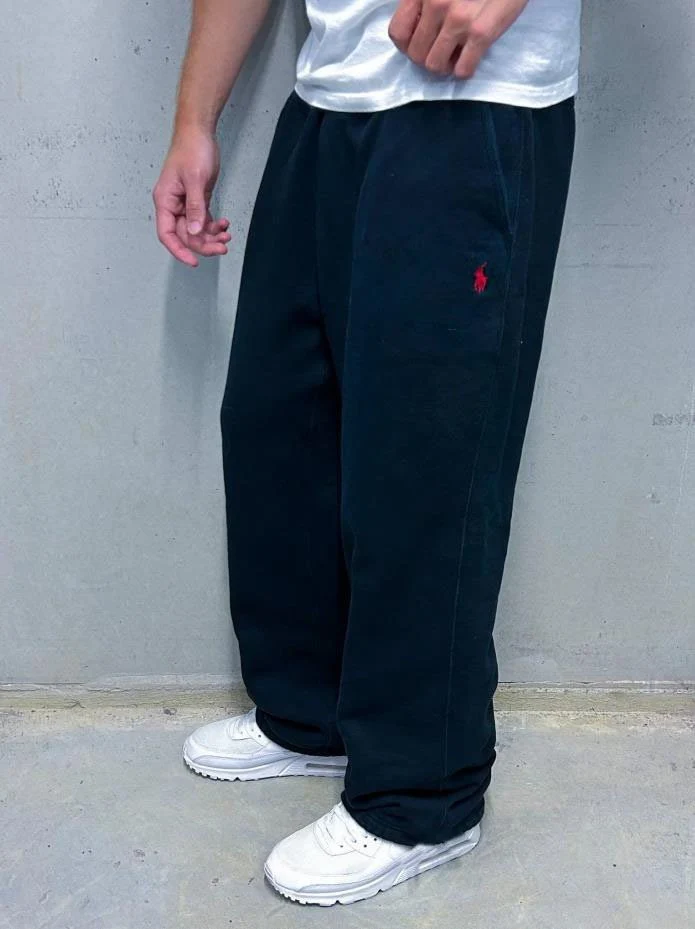 Herren Weite Baggy-Sweathose mit elastischem Bund und Sticklogo Nord Taschen