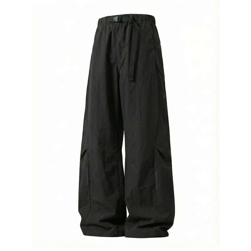 Unisex Weite technische Cargo-Hose mit elastischem Bund, integriertem Gurt und verstellbarem Beinabschluss Nord Taschen