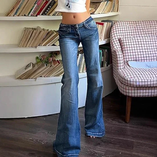 Damen Flared Jeans mit hohem Bund und Stretch - Vittorelli