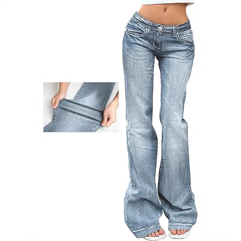 Damen Flared Jeans mit hohem Bund und Stretch - Vittorelli