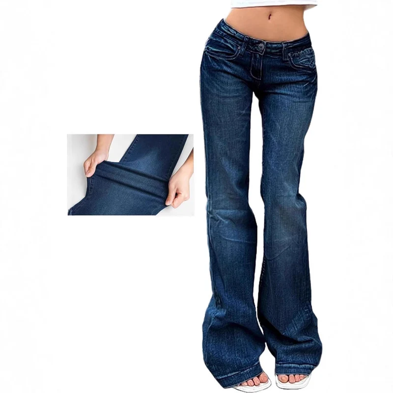 Damen Flared Jeans mit hohem Bund und Stretch - Vittorelli