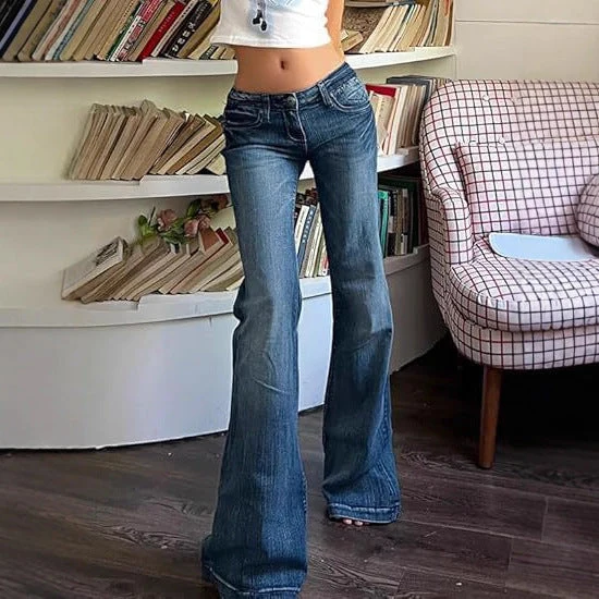Damen Flared Jeans mit hohem Bund und Stretch - Vittorelli