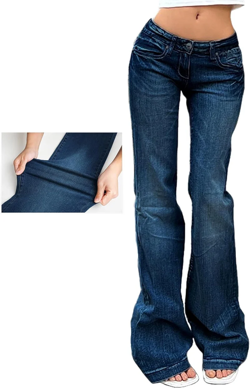 Damen Flared Jeans mit hohem Bund und Stretch - Vittorelli